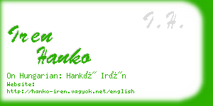 iren hanko business card